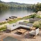 Trey Lounge Sofa with armrest right incl. cushion in the design "Crystal"