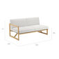 Trey Lounge Sofa with armrest right incl. cushion in the design "Crystal"