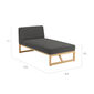 Trey Lounge Chaise Longue incl. cushion in the design "Anthracite"