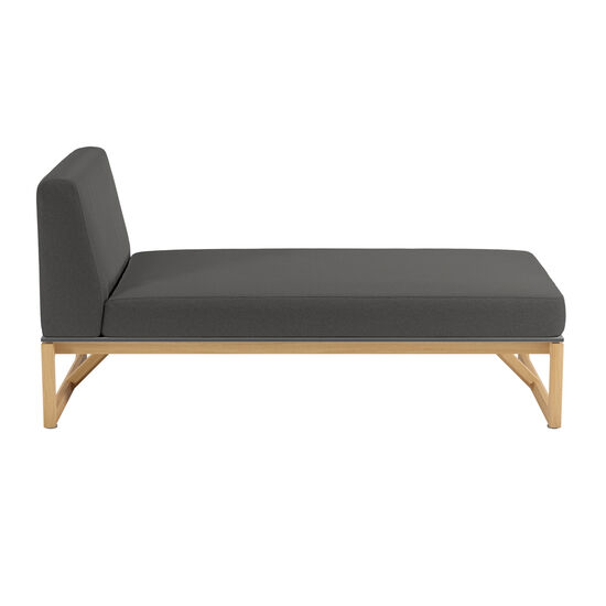 Trey Lounge Chaise Longue incl. cushion in the design "Anthracite"