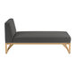 Trey Lounge Chaise Longue incl. cushion in the design "Anthracite"