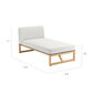 Trey Lounge Chaise Longue incl. cushion in the design "Crystal"