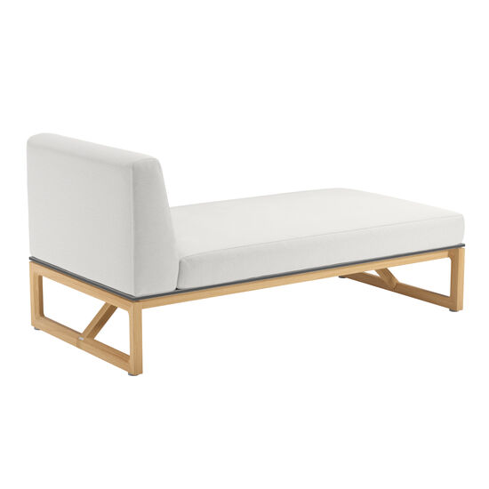 Trey Lounge Chaise Longue incl. cushion in the design "Crystal"