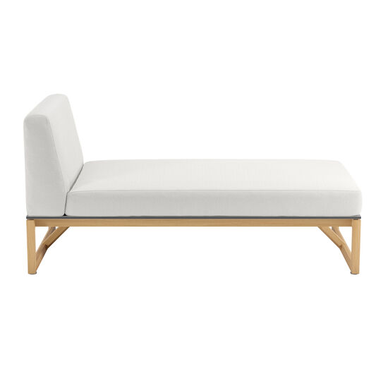 Trey Lounge Chaise Longue incl. cushion in the design "Crystal"
