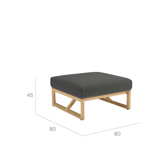 Trey Lounge Footstool in the design "Anthracite"