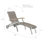 United States Deck Chair Silk with wheels and longer footrest