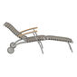 United States Deck Chair Silk with wheels and longer footrest