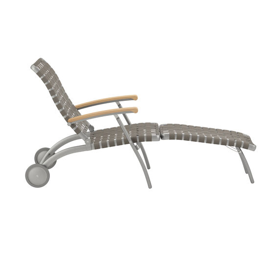 United States Deck Chair Silk with wheels and longer footrest
