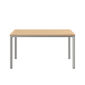 Portland Table Silk Aluminium 140 x 90 with teak top