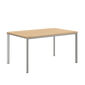 Portland Table Silk Aluminium 140 x 90 with teak top