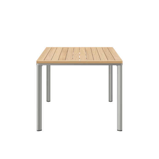 Portland Table Silk Aluminium 140 x 90 with teak top