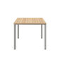 Portland Table Silk Aluminium 140 x 90 with teak top