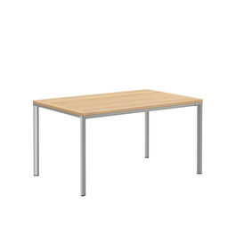 Portland Table Silk Aluminium 140 x 90  with teak top