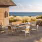 Portland Table Silk Aluminium 220 x 100 with teak top