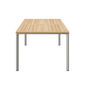 Portland Table Silk Aluminium 220 x 100 with teak top