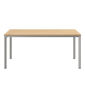 Portland Table Silk Aluminium 165 x 90 with teak top