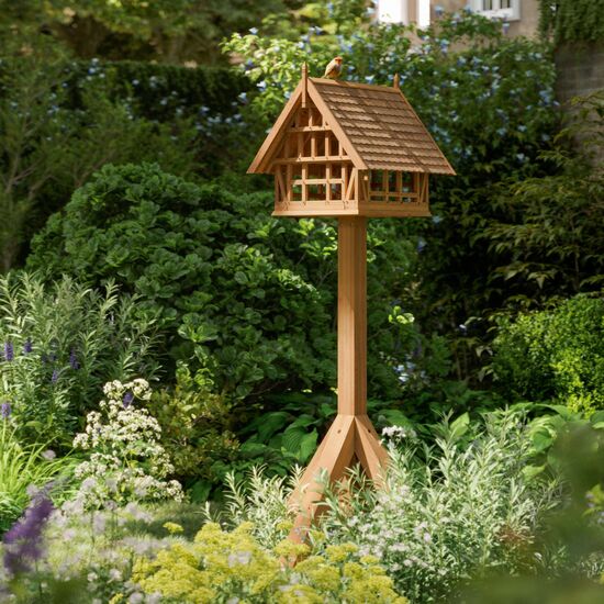 Birdhouse with Shingles, Teak