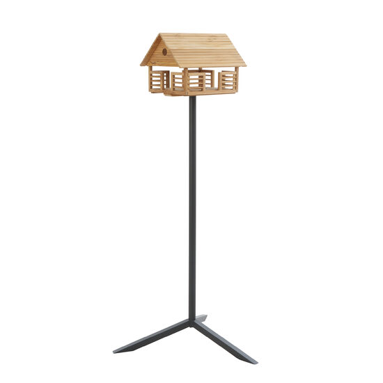 Birdhouse Small for Flower Beds, Teak