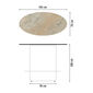 Pan Oval Bar Table 140, HPL Patina Grey-Brown