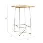 Bar Table 70 x 70 Stainless Steel, Teak