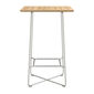 Bar Table 70 x 70 Stainless Steel, Teak