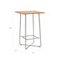 Bar Table 70 x 70 Stainless Steel, Teak