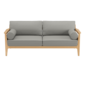 Newhaven Two-Seater incl. cushion in the design "Stone/ seams Taupe"