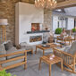 Newhaven Footstool incl. cushion in the design "Stone/ seams Taupe"