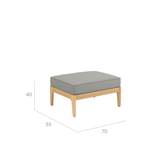 Newhaven Footstool incl. cushion in the design "Stone/ seams Taupe"