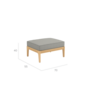 Newhaven Footstool incl. cushion in the design "Stone/ seams Taupe"