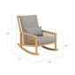 Newhaven Rocking Chair incl. cushion in the design "Stone/ seams Taupe"