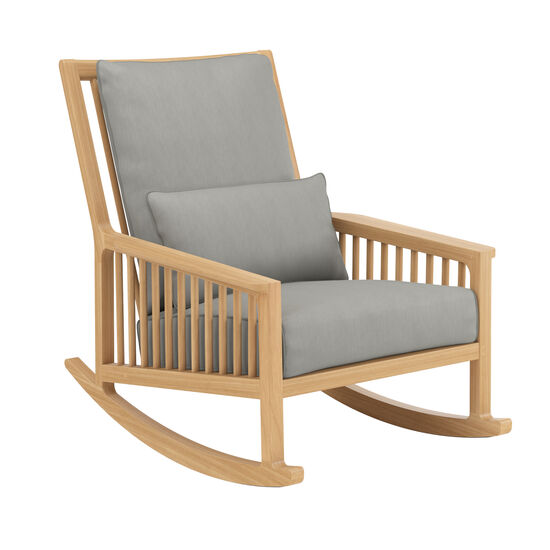 Newhaven Rocking Chair incl. cushion in the design "Stone/ seams Taupe"