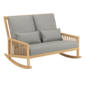 Newhaven Rocking Chair Two-Seater incl. cushion in the design "Stone/ seams Taupe"