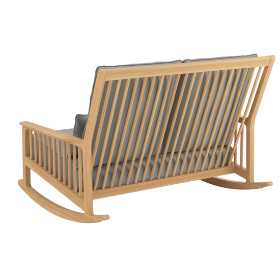 Newhaven Rocking Chair Two-Seater incl. cushion in the design "Stone/ seams Taupe"