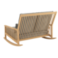 Newhaven Rocking Chair Two-Seater incl. cushion in the design "Stone/ seams Taupe"