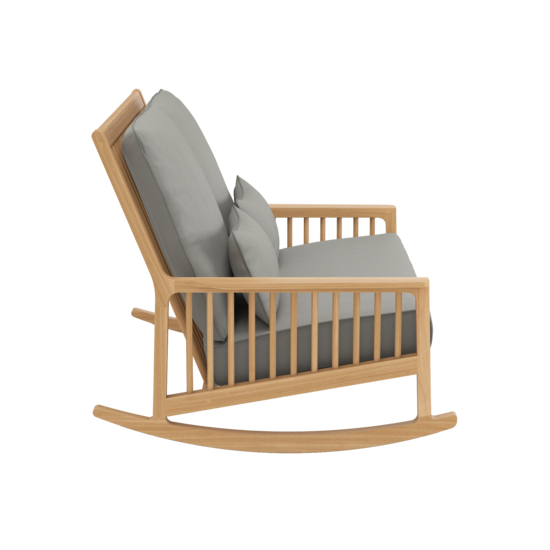 Newhaven Rocking Chair Two-Seater incl. cushion in the design "Stone/ seams Taupe"