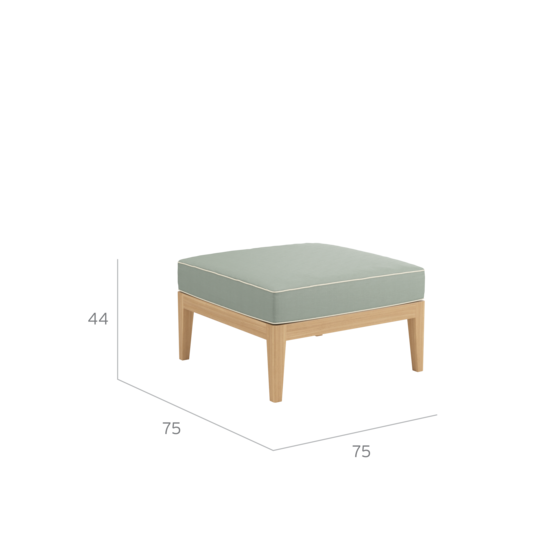 Valencia Lounge Footstool in the design "Mineral/Linum"