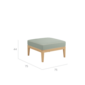 Valencia Lounge Footstool in the design "Mineral/Linum"