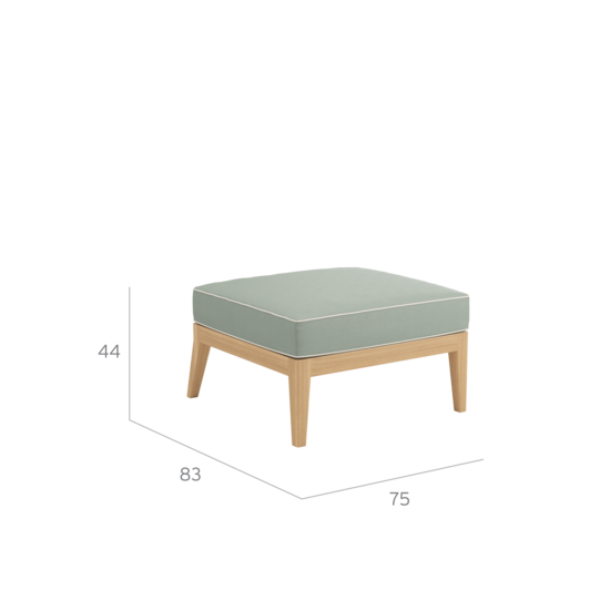 Valencia Lounge Element without backrest in the design "Mineral/Linum"