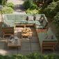 Valencia Lounge Chaise Longue with armrest left in the design "Mineral/Linum"