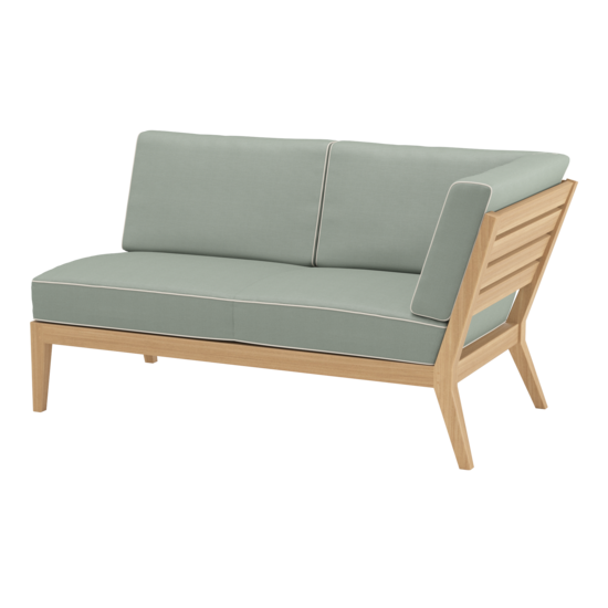 Valencia Lounge Chaise Longue with armrest left in the design "Mineral/Linum"