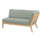 Valencia Lounge Chaise Longue with armrest left in the design "Mineral/Linum"