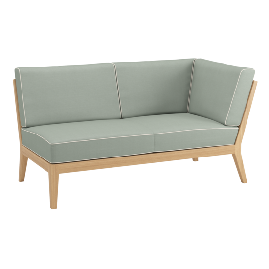 Valencia Lounge Chaise Longue with armrest left in the design "Mineral/Linum"