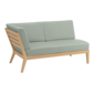 Valencia Lounge Chaise Longue with armrest right in the design "Mineral/Linum"