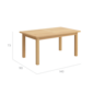 Cornwall Table Teak 140 x 90