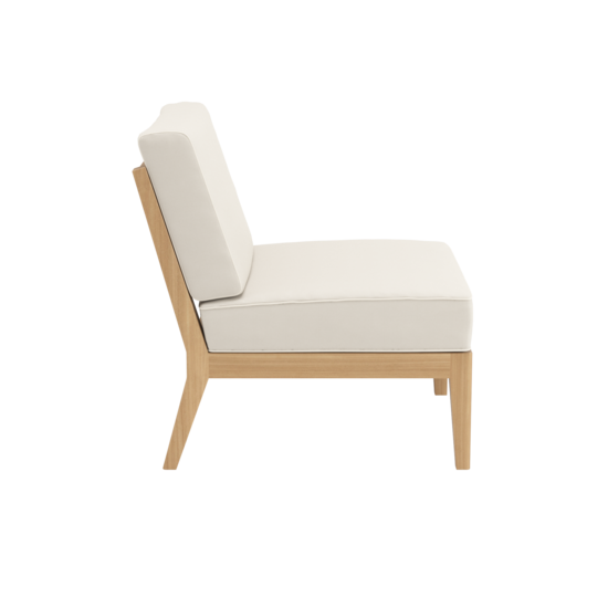 Valencia Lounge Middle Element in the design "Linum/seams Pearl"