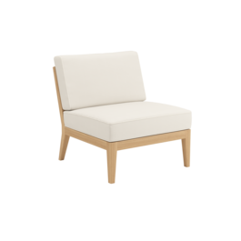 Valencia Lounge Middle Element in the design "Linum/seams Pearl"