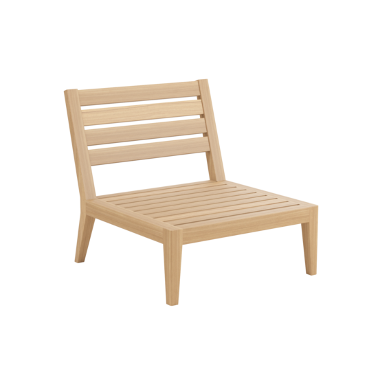 Valencia Lounge Middle Element in the design "Linum/seams Pearl"