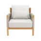Cavo Lounge Armchair Beige incl. cushion in the design "Travertin"