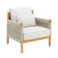 Cavo Lounge Armchair Beige incl. cushion in the design "Travertin"